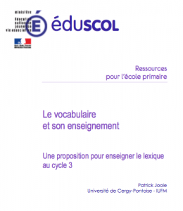 vocabulaire